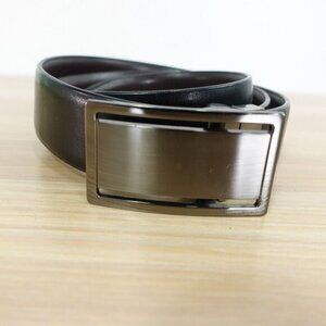 Classic Black Leather Dress Belt Mens 32 Sleek Pin Buckle Basic Formal‎ Handmade
